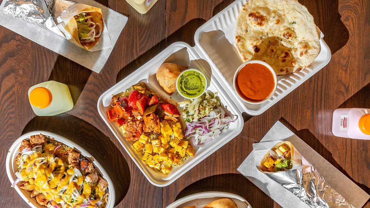 Sigri Indian BBQ offers unique and savory Indian style bowls and Kathi rolls