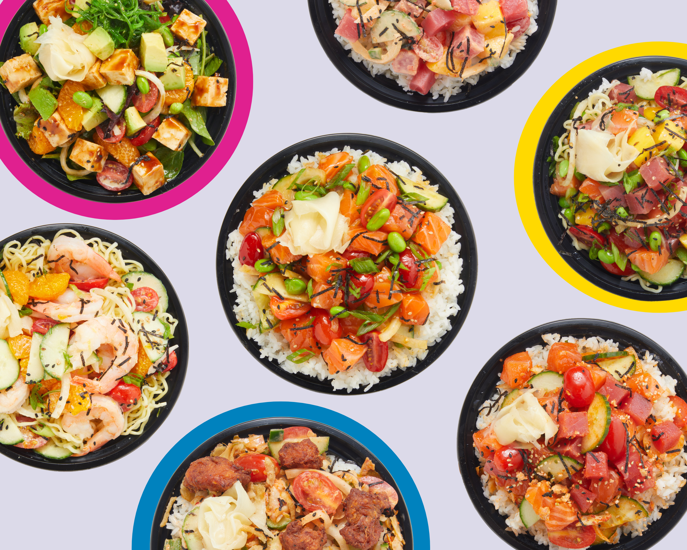 Lucky Cat Poke Co., Lucky Cat, Poke, Poke Bowls, Poke Restaurant, Virtual Brand, Poke Brand, Genghis Grill, In-Store, Customizable Bowls, Stir Fry Bowls, Stir Fry, Personalization, Seafood, Stir Fry Restaurant, In-Restaurant